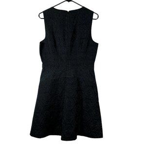 J Crew Factory Jacquard Eyelet Dress size 8 Black A Line Sleeveless Zip NWT